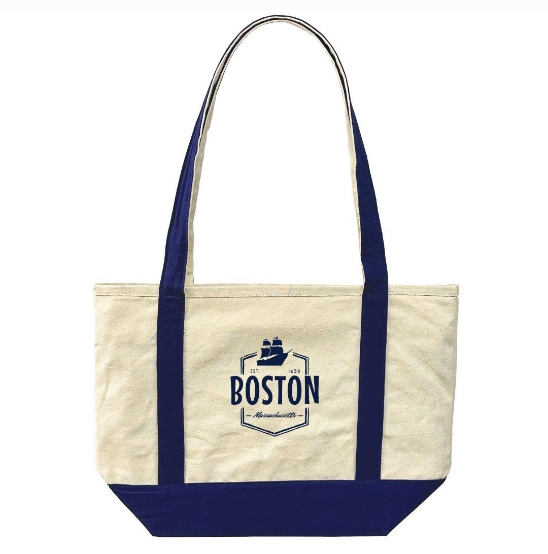 Boston Tote Bag - Canvas Tote in Navy